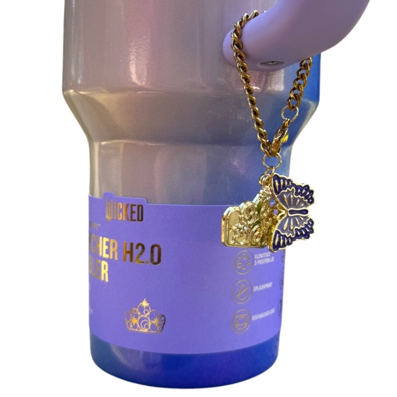 Wicked Glinda Handle Charm by CharCharms for Stanley Wicked For Good Gold Purple - Picture 1 of 4